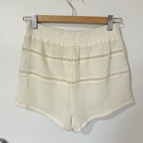 Free People Mi Corazon High Rise Crochet Ladder Lace Shorts Ivory Cream XSmall - Picture 8 of 15